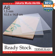 AKRILIK lembaran 1.5mm A6 / Akrilik bening