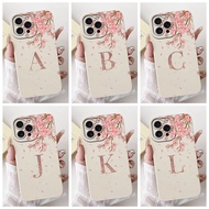 For iPhone 12 / iPhone 12 Pro / iPhone12 Pro Max / iphone 12mini  Phone Case Soft Silicone Len Proective FLower Letter Painted Cover Casing