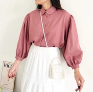 Terlaris Elze blouse korea atasan wanita Bahan Shakila kekinian