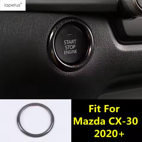 Car Engine Start Stop Button Ring Circle Decoration Cover Trims Fit For Mazda CX-30 CX30 2020 - 2025