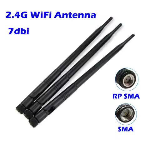 Wifi Router Antenna Omni Siganl-Booster 7dbi Gain Wireless RP-SMA SMA Connector 2.4ghz for Modem Rep