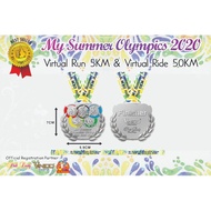 Medal 🥉 Collection For My Summer Olympics 2020 Virtual Run 5KM And Virtual Ride 50KM