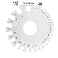 CHAMPIONO Thickness Gauge, Non-Ferrous Metal Gauge Stainless Steel Round Wire Gauge, Metric and Impe