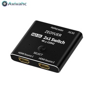 8K 60Hz HDMI 2.1 Compatible Switch 2 in 1 out for PS5 Xbox Series X TV Monitor