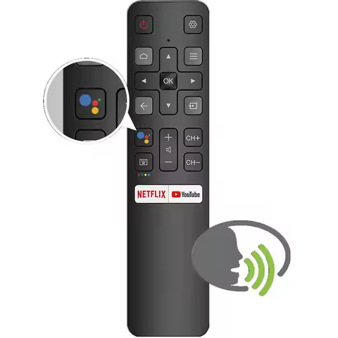 New Original Voice RC802V FNR1 Remote Control For TCL Android 4K Smart TV Netflix YouTube 49P30FS 65