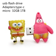 1TB Flashdisk Karakter Spongebob Dan Patrick Mf 288 1tb 32gb