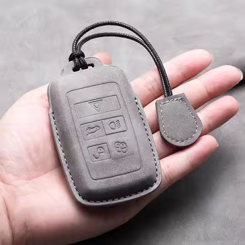 Leather Car Key Cover for Land Rover Range Rover JAGUAR Sport Evoque Velar Discovery 5 Jaguar XE XF 
