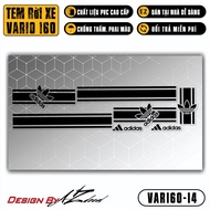 Tem Xe Vario 160 2023 Mẫu Abdidas | VAR160-14 | Team Decal Dán Xe Máy Chống Nước Bền Màu Cho Xe Đỏ Đ