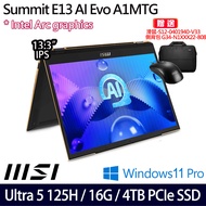 《MSI 微星》Summit E13 AI Evo A1MTG-043TW(13.3吋FHD+/Ultra 5 125H/16G/4TB SSD/特仕版)