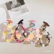 Korean Style ins Dopamine Mix Match Beads Phone Case Lanyard Short Keychain Hanging Chain Phone Case