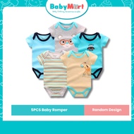 SS15 5in1 Baby Boy Cotton Romper (RANDOM DESIGN) Newborn to 24 months old Baby Boy Set Boy Rompers B