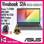 Asus VivoBook 14 M433I-AEB004TS 14'' FHD Laptop Bespoke Black ( Ryzen 7 4700U, 8GB, 512GB SSD, ATI, W10, HS )