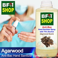 Anti Bacterial Hand Sanitizer Spray with 75% Alcohol - Agarwood Anti Bacterial Hand Sanitizer Spray - 1L