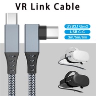 3m 5m 6m High Speed VR Link Cable USB C to USB C 3A 5Gbps Fast Charging USB3.1 Gen2 Data Cable Type-