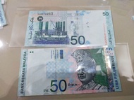 rm50 Ali Abul Hassan aah banknote center sign aisyah aishah Siri 10 tenth series 10th Wang kertas du