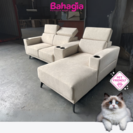 ✨ Free Delivery ✨ Bahagia - Terra L-shape Sofa ~ Velvet Fabric ~ Pocketed Springing system ~ Living Room Furniture ~ 沙发