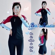 BIKINI STUDIO Cute Swimsuit Not Revealing S-L Sports Suit | Weight 38-58 Kg. BK-643