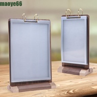 MAOYE Menu Card Holder, Label Holder Wooden Holder Ads Display Stand, Multipurpose Aon-slip Multi pa