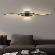 Moder โคมไฟติดผนัง LED แถบยาวโคมไฟผนังโคมไฟสำหรับห้องนอนตกแต่งพื้นหลังทีวีบ้านห้องนั่งเล่นในร่ม