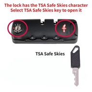 Safe Skies Luggage key to unlock open your luggage with lost key or forgotten combination. Don't cut