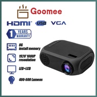 Goomee Projector Mini Lcd Projector Mini Projector Projektor Mini 1080P 6000 lumens HD Proyector LCD
