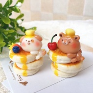 迷你可愛手作萌萌小動物松餅鑰匙扣龍蝦扣包掛件吊飾