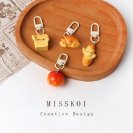 MISSKOI Fun Simulation French Bread Keychain Cute Baguette Creative Simple Pendant