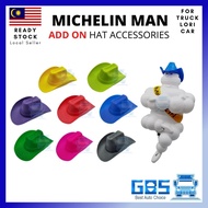 GBS Truck Lori LED Michelin Man Hat Add on Colorful Cowboy Patung Michelin Topi Michelin Aksesori Lo