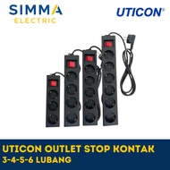 Uticon 3 4 5 6 Hole Socket Uticon Black Socket Outlet Simma Electric Socket Plug