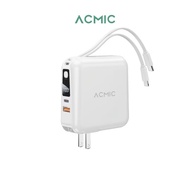 NEWพาวเวอร์แบงค์ ACMIC A15 ความจุ 20000mAh รับประกัน 2 ปี รองรับการชาร์จเร็ว PD 20W มีปลั๊กและสายเคเ
