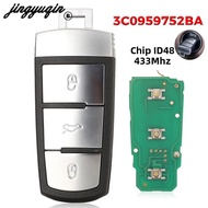 Jingyuqin Từ Xa Thông Minh Chìa Khóa 434 MHz ID48 Chip 3 Nút Cho VW VolksWagen Passat B6 3C B7 Magot