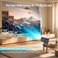 Projector Netflix Hy320 Ntv Android 13 1080p 500ansi Amlogic S950d4 Wifi6.0 Bt5.2 Mini 4k Projector