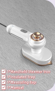 [SG Stocks] Portable Mini Handheld Steamer Iron 2 in 1 Fabric With Spray 20 Seconds Heating Support Dry &amp; Wet Ironing Machine/90°Rotatable/Fast Heating/UK Plug/Removes Wrinkles &amp; Better Protects Clothes/Small Size for Travel and Home