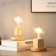 [READY STOCK] Bulb Holder E27 8 styles Night Light Home Decor Solid Wood Bohemian Wood Lamp Holder