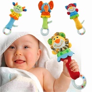 2018 Baby Toys Infant Animal Hand Bell Baby Rattles Hand Plush Stuffed Toy Children Baby Mobiles Sou