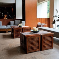 柚木洗衣籃(L) 實木原木材質 質感收納好物 可作邊桌使用