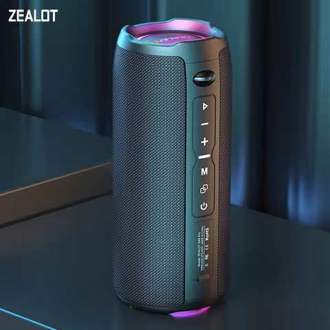 Zealot-S49PRO Portable Bluetooth Speaker 20W IPX6 Waterproof Powerful Sound Box Bass Boost Dual Pair