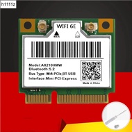 NEW WiFi 6E AX210HMW Mini PCIE Wifi Card For Intel AX210 5374Mbps Bluetooth5.2 802.11ax 2.4G/5G/6G W