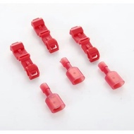 MERAH (5 Pcs) Red T Jumper Cable Connection Split Wire Connector connection