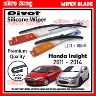 Honda Insight 2011 - 2014 Pivot Silicone Wiper Blades Insight Hybrid Door Visor Mugen