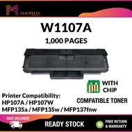 Compatible HP W1107A 107A Cartridge for HP 107A 107W MFP 135a 135w 137fnw Laser Printer Toner (With