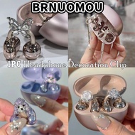 BRNUOMOU Headphone Diameter Buckle, Removeable Butterfly Pattern Headphone Decoration Clip, Creative