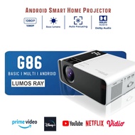 6000 lumens G86 Projector FULL HD 1080P Android Mini Projector WIFI LCD A80 Protable Projector