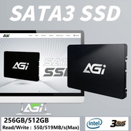 AGI 256GB/512GB High Performance SATA 3 SSD 2.5inch Up to (READ:556MB/s WRITE:519MB/s) Solid State D