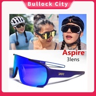 RL GLASSES CLUB POC Aspire Mountain Bike Glasses Sport Cycling Sunglasses Goggles With 3 Lens