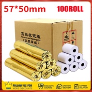 100 rolls 57 x 50mm 57x40mm 57x30 foodpanda Thermal Paper Pos Receipt 57 x 50mm for Thermal Printer