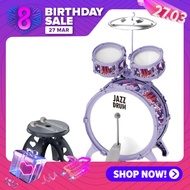 Esquirla Kids Jazz Drum Set Bass Drum Kits Cymbal Educational Toy Pedal Percussion Musical Instrument Toys for Party Favor Children