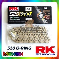 RK GOLD O-RING CHAIN GR520 KRO KLO KLO2 X 120L 114L 132L RANTAI ORING (520)