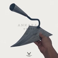 Triangle Hoe Made of Manganese Iron, Full Genuine Iron Hoe, Non-Stick, Angled Hoe, Ditch