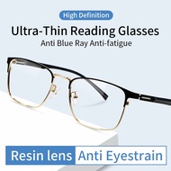 Blue Light Blocking Reading Glasses  Ultra-Thin CR39 Hard & Multi-Coated Lens,Magnifying Presbyopia 
